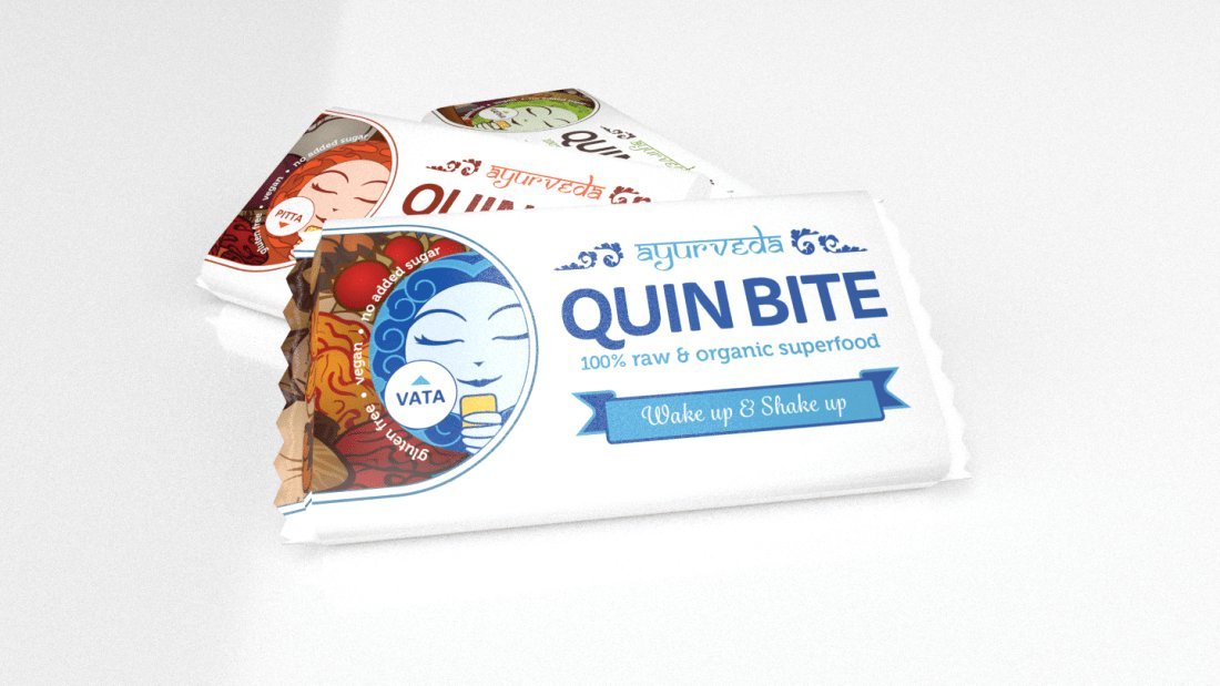 Ayurveda Quin Bite Label